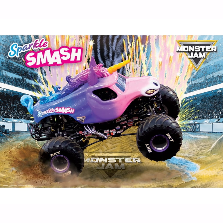 Sparkle Smash Monster Jam 100 PC Puzzle Lunch Bag - Walmart.com