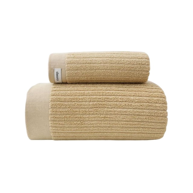 2 Pieces/Set Cotton Bath Towel Soft Replacement Rectangular Home Bathing Shower Face Towel Washcloth Accessories Brown