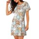 thumbnail image 2 of Disketp Lovely Bear para Camisón Corto de Manga Corta para Mujeres, Camisón Cómodo con Escote Redondo, Bonito y Confortable, 2 of 6