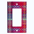 thumbnail image 5 of Metal Light Switch Plate Cover Ethnic Aztec Tribal Plaid Pattern Red SFR056, 5 of 13