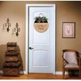 thumbnail image 4 of Eveokoki 12" Door Home Sweet Home Wooden Hanging Interior and Exterior Round Shape Decoration，Wall Porch Rustic Door Sign - Farmhouse Front Porch Decorch, 4 of 5
