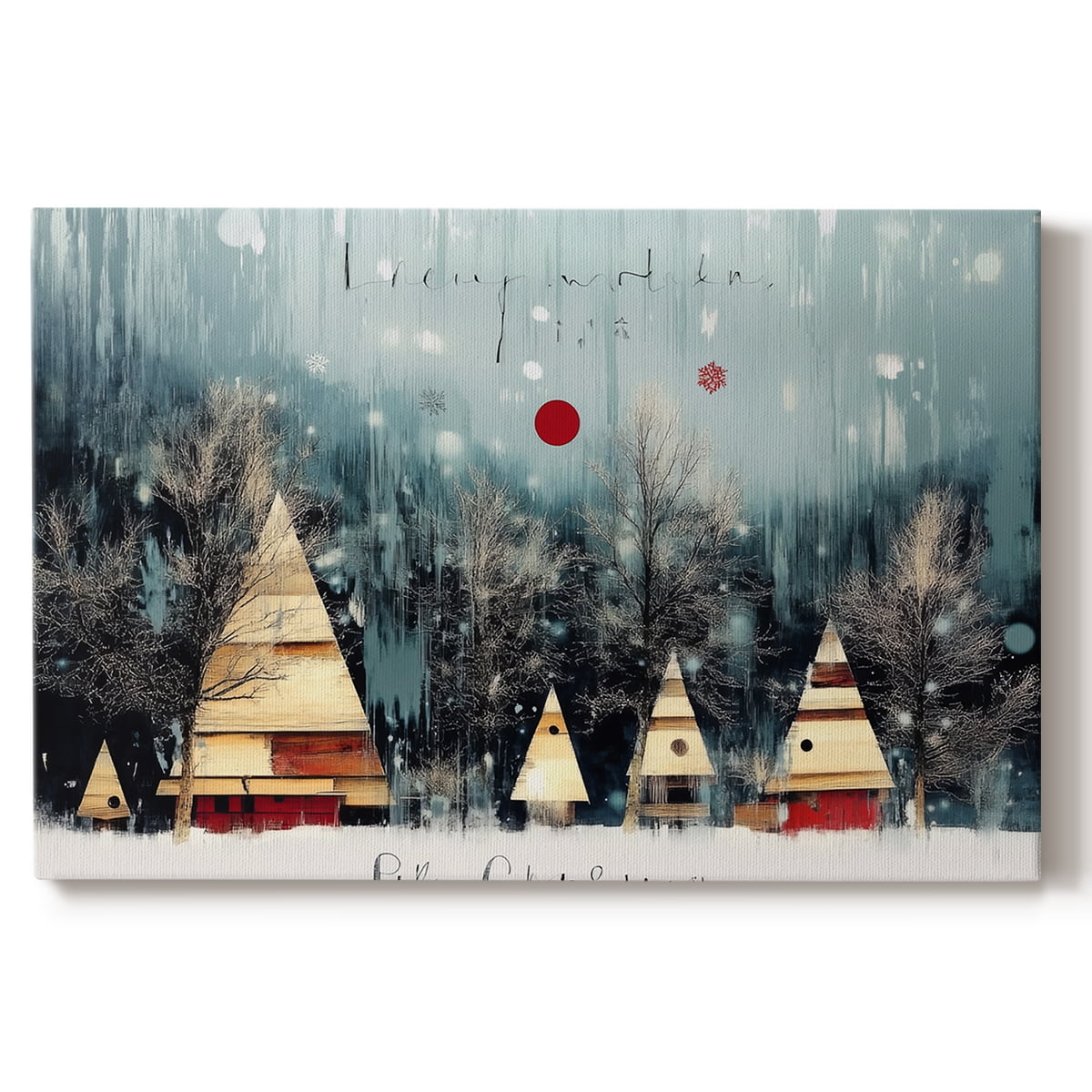 Christmas Holiday Art III- Gallery Wrapped Canvas-XI