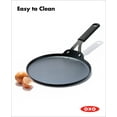 thumbnail image 3 of OXO Obsidian Pre-Seasoned Carbon Steel Induction Safe 10" Crepe Pan with Silicone Sleeve, Black, 3 of 8