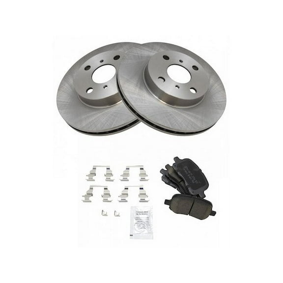 Front Brake Pad and Rotor Kit - Compatible with 1998 - 2002 Toyota Corolla 1999 2000 2001