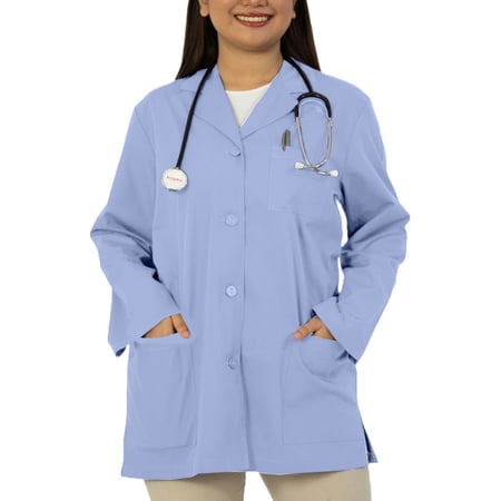 Panda Uniform by HeedFit Women’s 32 Colored Lab Coat – Custom Fit Medical Lab Coat Multi-Color XS Sky Blue