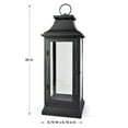 thumbnail image 5 of Serene Spaces Living Modern Black Metal Hurricane Lanterns with Clear Glass Panels, 20" Tall, 5 of 5