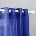 thumbnail image 2 of Decotex 2 Piece Sheer Voile Grommet Top Window Curtain Panel Drapes (54" X 95", Royal Blue), 2 of 2
