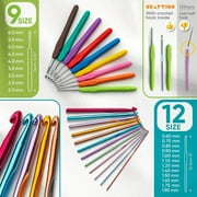 Craftiss Crochet Kit for Beginners, 158 pcs with 16 Colors of Acrylic Yarn Skeins, 1300 Yards Total – Learn to Crochet Kit for Adult Beginner