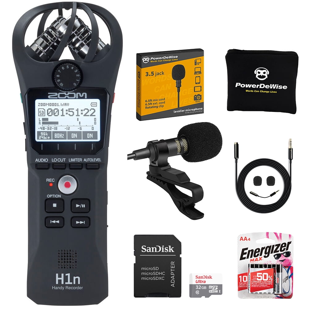 Zoom H1nVP Portable Handy Recorder with Windscreen, AC Adapter, USB