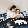 thumbnail image 4 of Homewish Wild Bear Wolves 7 Pieces Bedding Comforter Set,Happy Camping Full Bedding Set,Rustic Farmhouse Cabin Fitted Sheet Flat Sheet For Boys,Microfiber Bedroom Decor Reversible, 4 of 8