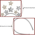 thumbnail image 3 of Diadema de flor de pascua, estrellas brillantes, diadema plateada y dorada para mujeres, niñas, accesorios para el cabello navideños, diadema para fiestas, cumpleaños, festivales, 3 of 5