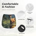 thumbnail image 4 of Rateoe Peaceful Deer Lily Pond Printed 2 in 1 Women's Workout Shorts for Athletic Gym Running Shorts with Phone Pockets-X-Large, 4 of 7
