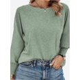 thumbnail image 3 of Women's Autumn Fashion T-shirt Round neck Casual Basic T-shirt Top Shirt, 3 of 4