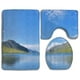 thumbnail image 1 of ABPHQTO Lago pacífico en las montañas Juego de alfombras de baño de 3 piezas Alfombra de baño Alfombra de contorno y tapa de inodoro, 1 of 2