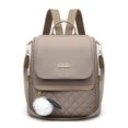thumbnail image 2 of Mochila de mujer de moda de tela Oxford portátil simple rombo viaje antirrobo bolso de mujer, 2 of 4