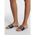 thumbnail image 2 of No Boundaries Women's Beaded Slide Sandals, 2 of 7