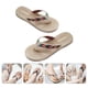 thumbnail image 3 of 1 par de chanclas informales para playa y verano, zapatillas planas de paja de imitación para mujer, 3 of 6