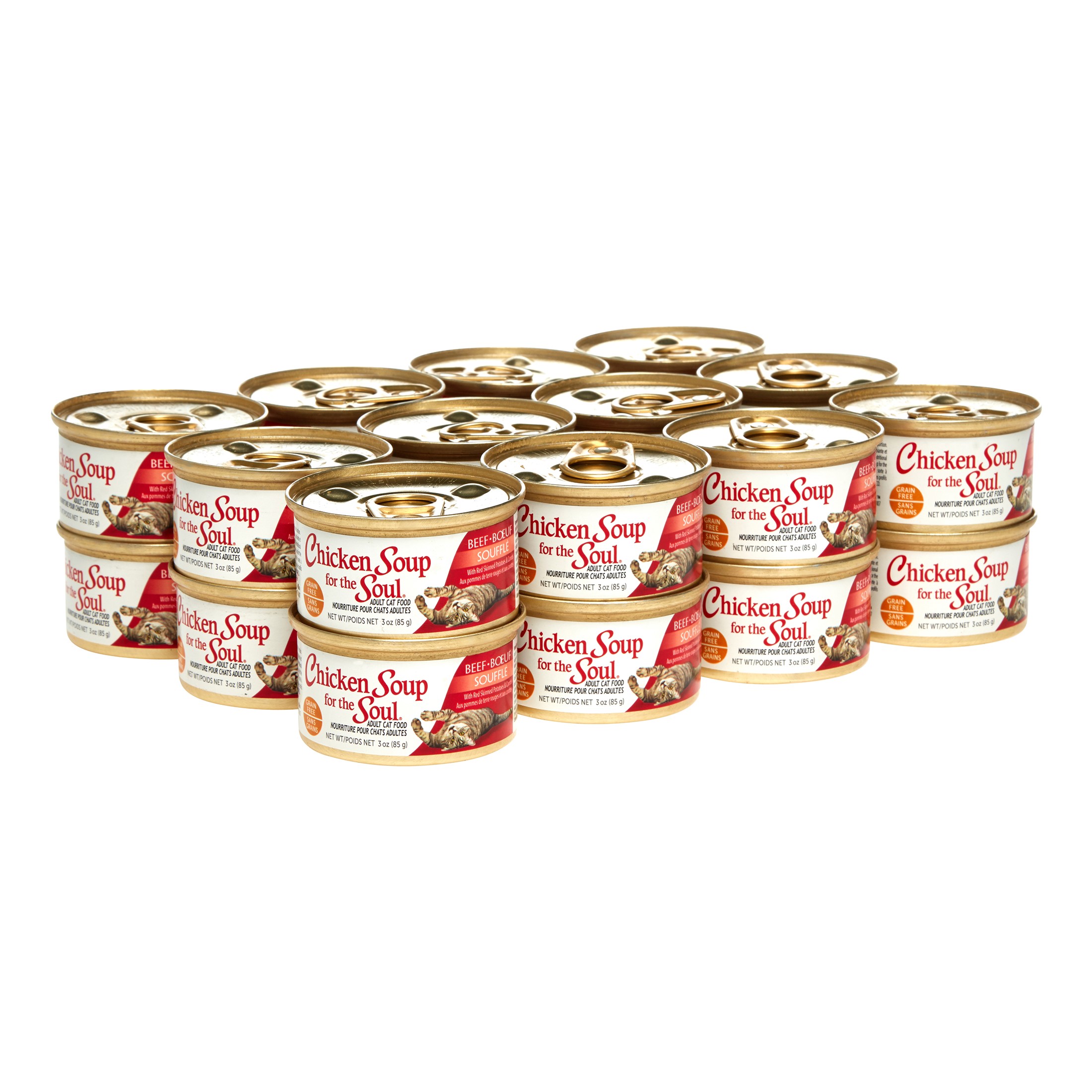 (24 Pack) Chicken Soup For The Soul Grain-Free Wet Cat Food, Beef Souffle, 3 oz - image 3 of 3