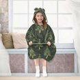 thumbnail image 7 of FORMRS Wearable Blanket Hoodie with Sleeves for Kids Cozy Flannel Sweatshirt, Hand Drawn Christmas Trees, 7 of 7
