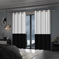 thumbnail image 6 of Lfeey Black and White Blackout Curtains for Bedrooms, 84 inches long, Room Darkening Curtains, 2 Panels, 6 of 6