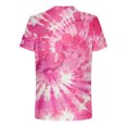 thumbnail image 4 of Fznquz Plain Shirts for Men Pink Short Sleeve Tie Dye Casual Crew Neck Boys T-Shirt L, 4 of 5