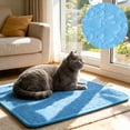 thumbnail image 7 of Pressure Activated Gel Self-Cooling Pet Mat Machine Washable Cloth Heat Absorb Dog Cat Bed Floor Cushion For Large Breed Pets Hot Weather 27.6"× 21.7", 7 of 7