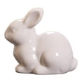 thumbnail image 2 of CoreLiving Easter Bunny Decorations Ceramic White Rabbit Figurine Matte Glaze Finish Vintage Farmhouse Style Spring Decor Accent Statue for Dining Room Buffet Shelf, 2 of 7