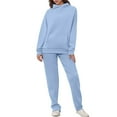 thumbnail image 2 of Texiao Comfort Sweatsuits for Women,Women's 2PC Oversized Cargo Sweatpants Hoodie Set With Pockets, 2 of 8