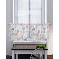 thumbnail image 4 of Nautical Ocean Sheer Curtains for Bedroom Living Room Window Tier Curtain 24 Inch Length, Rod Pocket Voile Drapes Kitchen Curtains Small Half Window 2 Panels Sea Turtle Starfish Coral Shell Seahorse, 4 of 5