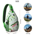 thumbnail image 4 of Tropical Botanical Sling Backpack for Travel, Hawaiian Floral Jungle Leaves Pattern, Palm Leaf Exotic Design, Lightweight Summer Beach Bag, 4 of 6