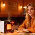 thumbnail image 3 of Smart Electric Heater With Ptc Heating Technology, Low-Power Small Sun Design For Home Office Bedroom Small Spaces And Personal Use, 3 of 5