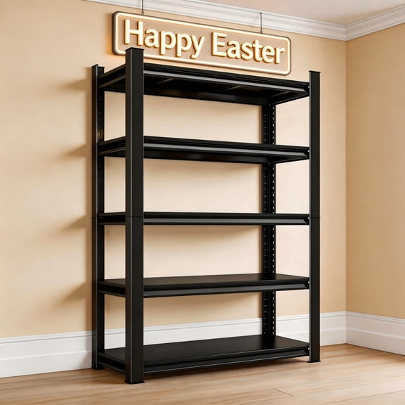72"H-36"W Metal Garage Shelving-3000LBS 5 Tier Storage Shelves, Adjustable Heavy Duty Shelving Unit&Storage Large Rack,Utility Steel Shelf For FESTIVAL Warehouse Industrial, 12"D