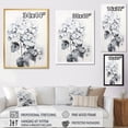 thumbnail image 4 of Designart "Delightful Grey Minimalist Hydrangea" Hydrangea Floater Framed Canvas Wall Art, 4 of 5