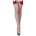 thumbnail image 4 of ZHENHONG Fishnet Stockings for Women Women's Sexy Cute Bowknot Fishnet Socks Mesh Fishnet Socks Stockings, 4 of 6