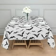thumbnail image 3 of Black Halloween Bats Square Tablecloth,Waterproof Square Table Cover,Wipeable Spillproof Washable Table Cover for Home Kitchen Party Decor 60"x60"(152x152cm), 3 of 6