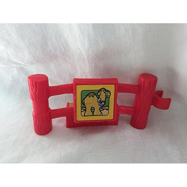Fisher Price Little People Animal Sounds Zoo Baby Animal Play Set  Replacement RED Fence Camel Decal Toy Used 