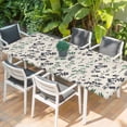 thumbnail image 2 of Green Grey Botanical Table Cloths for 8 Foot Rectangle Tables, Rustic Country Spring Floral Summer Leaf Patio Waterproof Elastic Fitted Tablecloths, Washable Rectangular Table Cover for Camping, 2 of 8