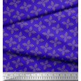 thumbnail image 2 of Soimoi Blue polyester Crepe Fabric Artistic Flower Damask Printed Fabric 1 Yard 52 Inch Wide, 2 of 3