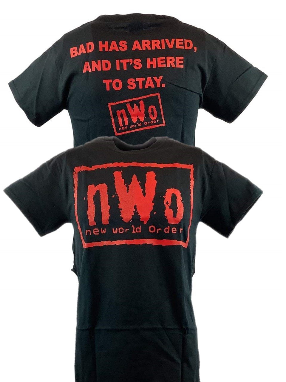 nWo Bad Has Arrived New World Order Red Logo Mens T-shirt 4XL