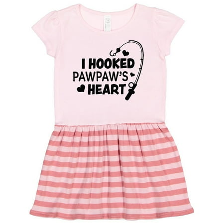 

Inktastic I Hooked Pawpaw s Heart with Fishing Rod Gift Toddler Girl Dress