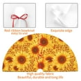 thumbnail image 4 of Yiaed Vintage Leopard Print Sunflower Print Christmas Tree Skirt , Tree SkirtsTree Mat for Christmas Winter Holiday Indoor Decorations-48", 4 of 7