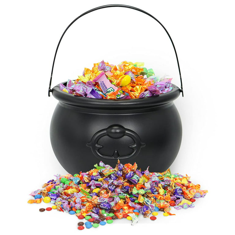 Joyin Large Halloween Black Cauldron 75, Halloween Candy Cauldron, Candy Kettle, Pot and Bucket, Black Witch Cauldron Candy Holder, Halloween St
