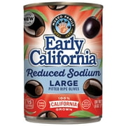 Musco Family Olive Co. Early California Reduced Sodium Large Pitted California Ripe Olives, 6 oz. Can