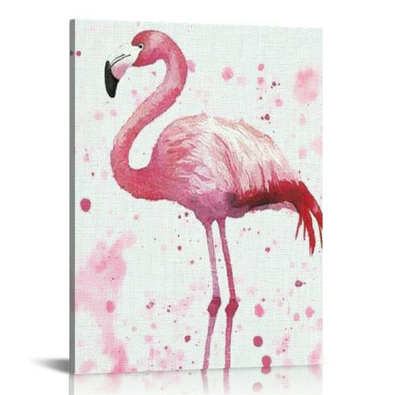 Patifu Flamingo Wall Art Canvas for Living Room Bedroom Home Office Wall Decor 12x16 in