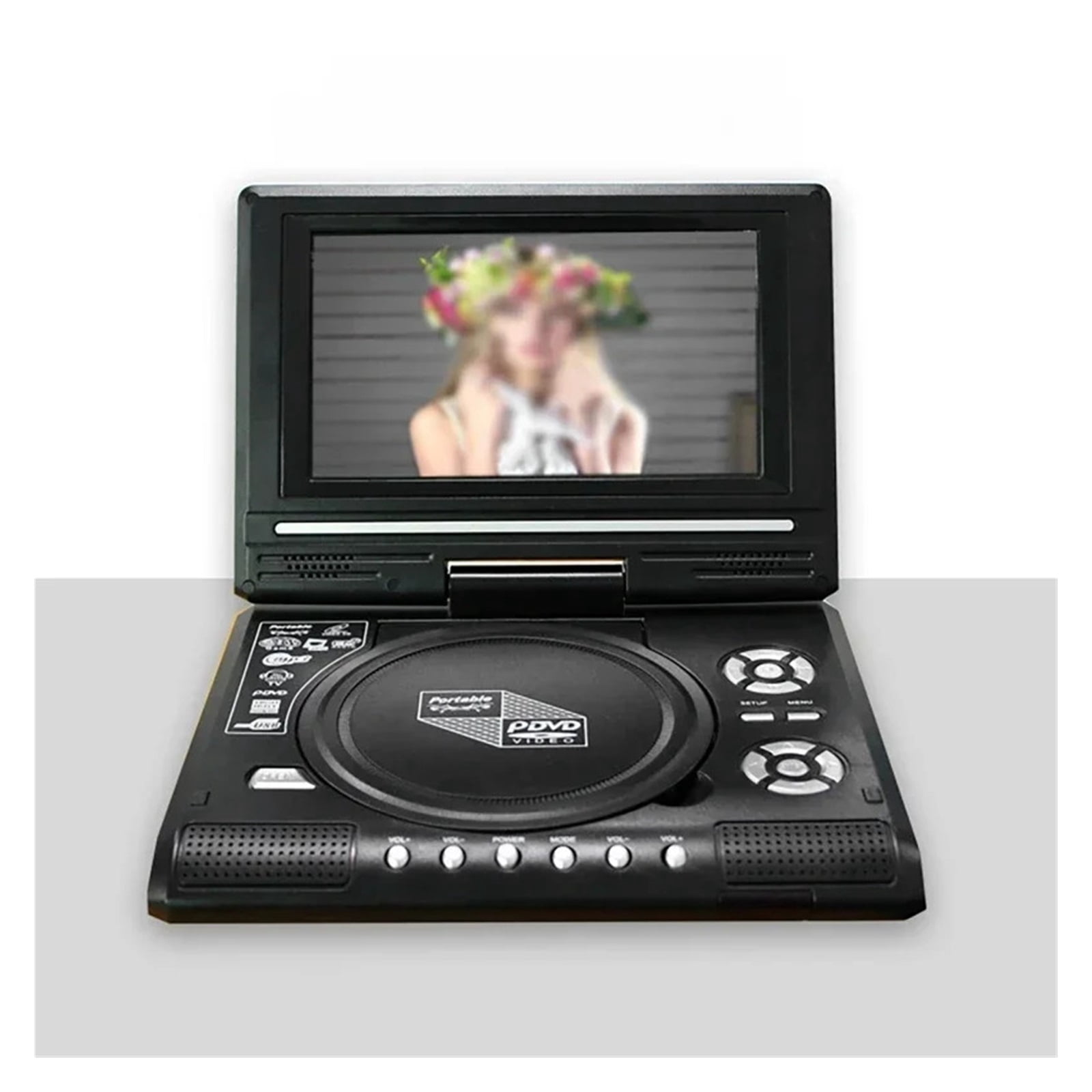 7.8 Inch Mini DVD CD EVD Disc Player - Portable Digital Smart TV Player with Remote Control ,Plug & Play Portable