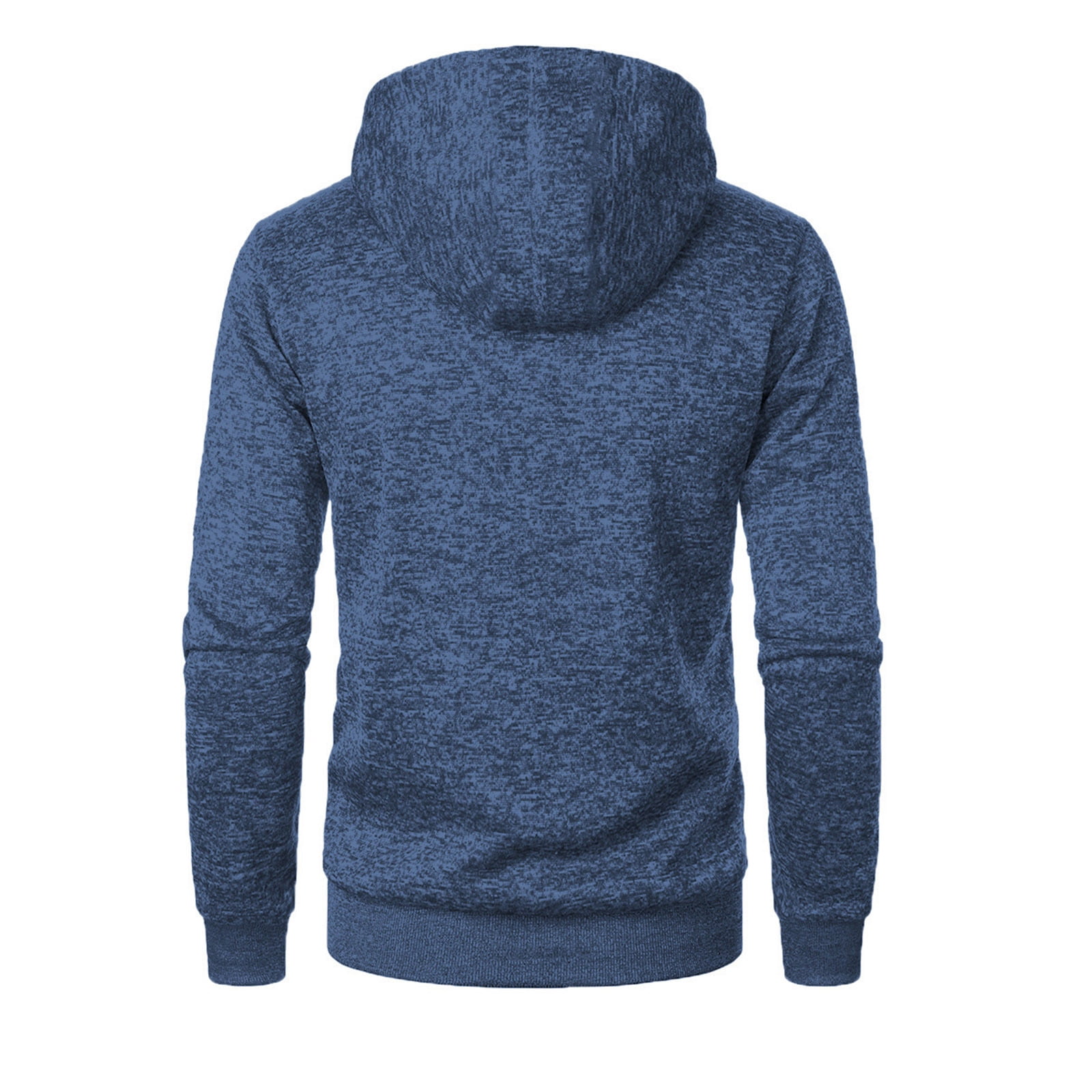 CFLVAEK Zip Up Hoodies for Men Big and Tall Long Sleeve Hooded Sweatshirts with Zipper Pockets Solid Color Drawstring Hoodie Navy XXL