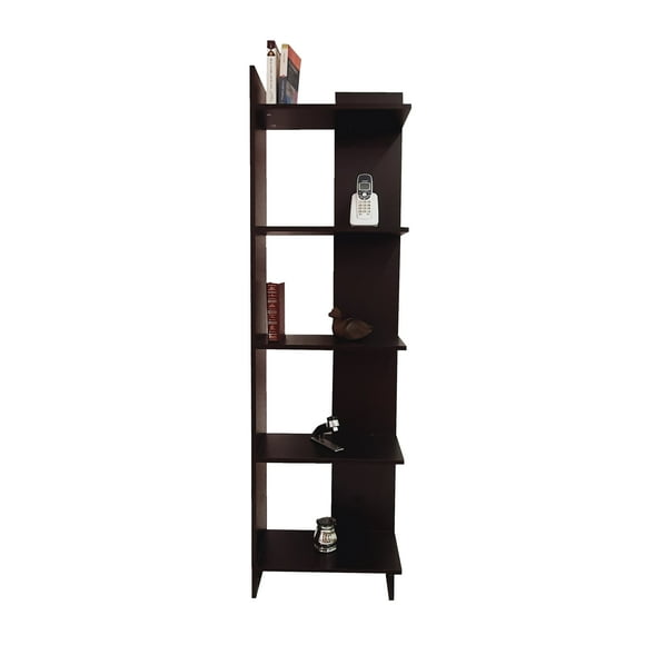 Librero Esquinero Minimalista, Moderno, Práctico Y Elegante DECOMOBIL  LB1-180X45-W