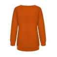 thumbnail image 6 of Women's Plus Size Tops Fall Slim Fitted Crew Neck Long Sleeve Dolman Drop Shoulder Button Down Solid Color Business Casual Cotton T Shirt (Orange,S), 6 of 7