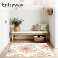 thumbnail image 3 of ODIKA 6'x9' Machine Washable Non-Slip Area Rug, Mystical Enchanted Garden Botanical Whimsical Ethereal Delicate High Traffic Rug, Pink, 541960, 3 of 7