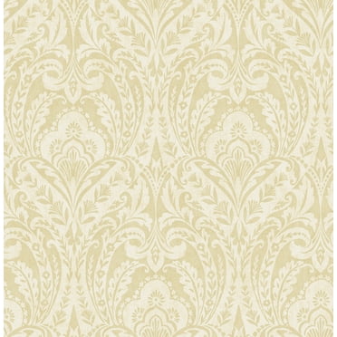 A-Street Prints Berkshire Butter Damask Wallpaper